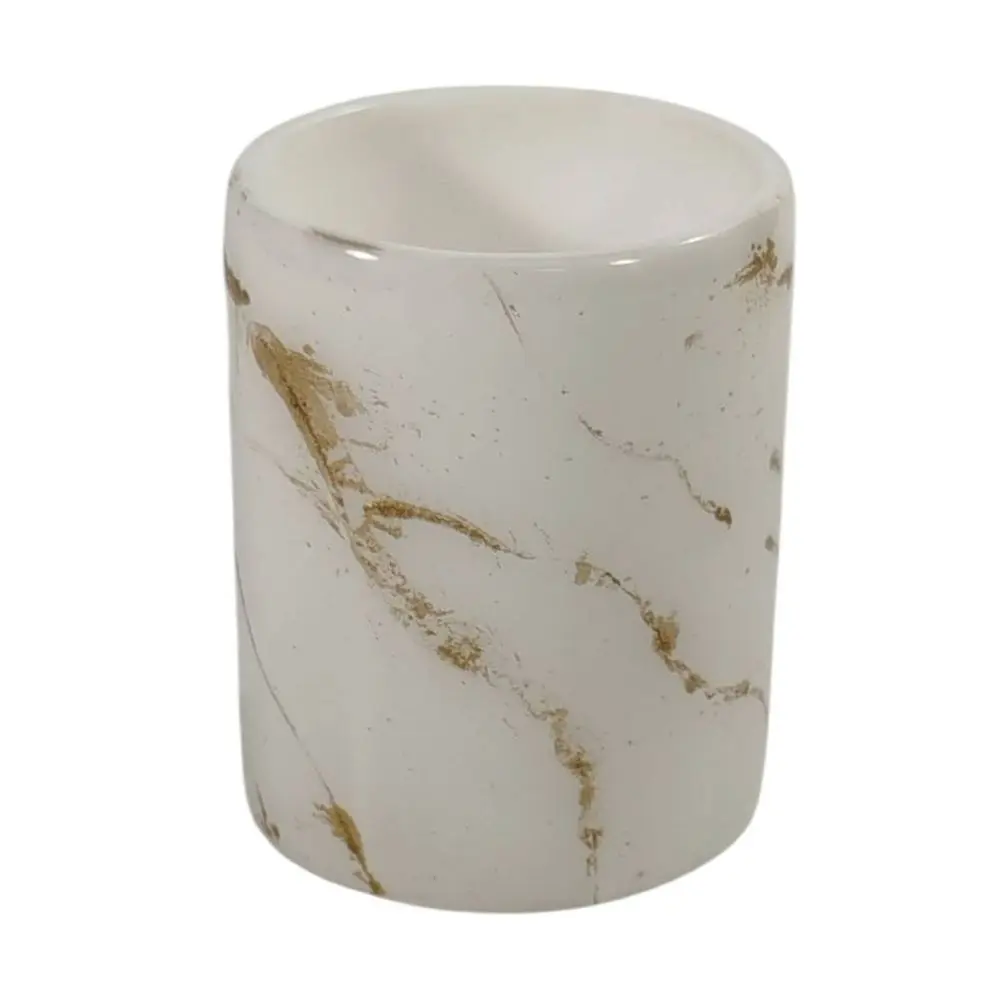 white gold veil brush holders