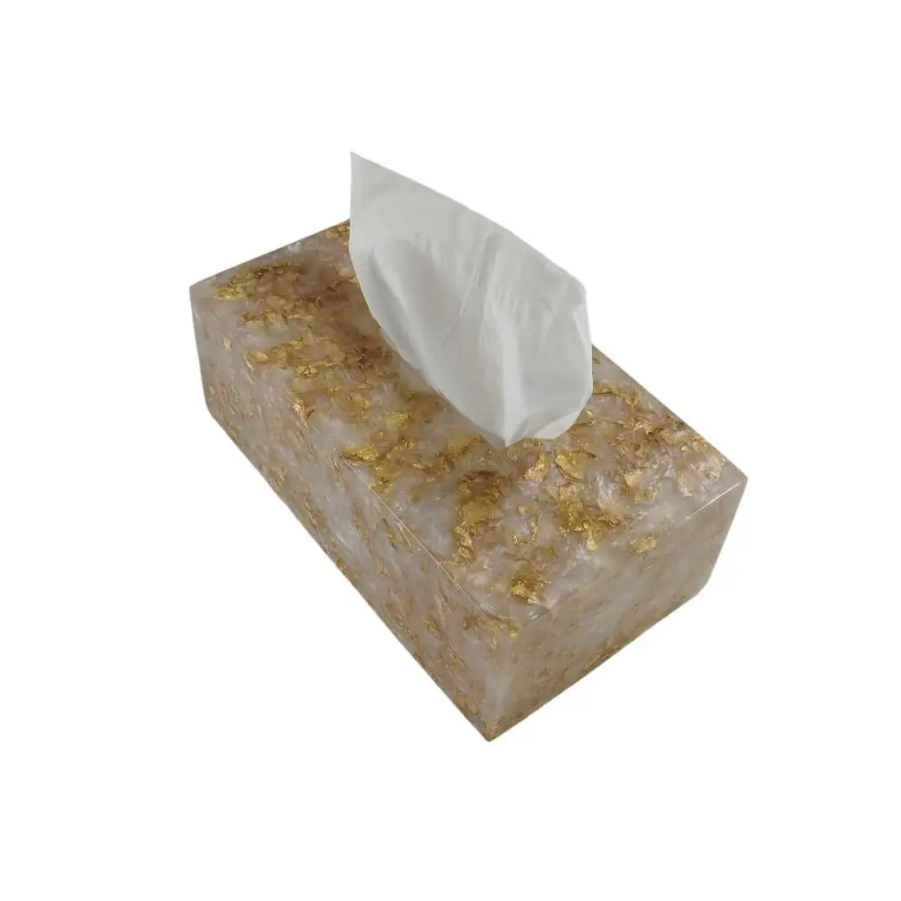 white pearl gold flex | rectangular tissue boxes 