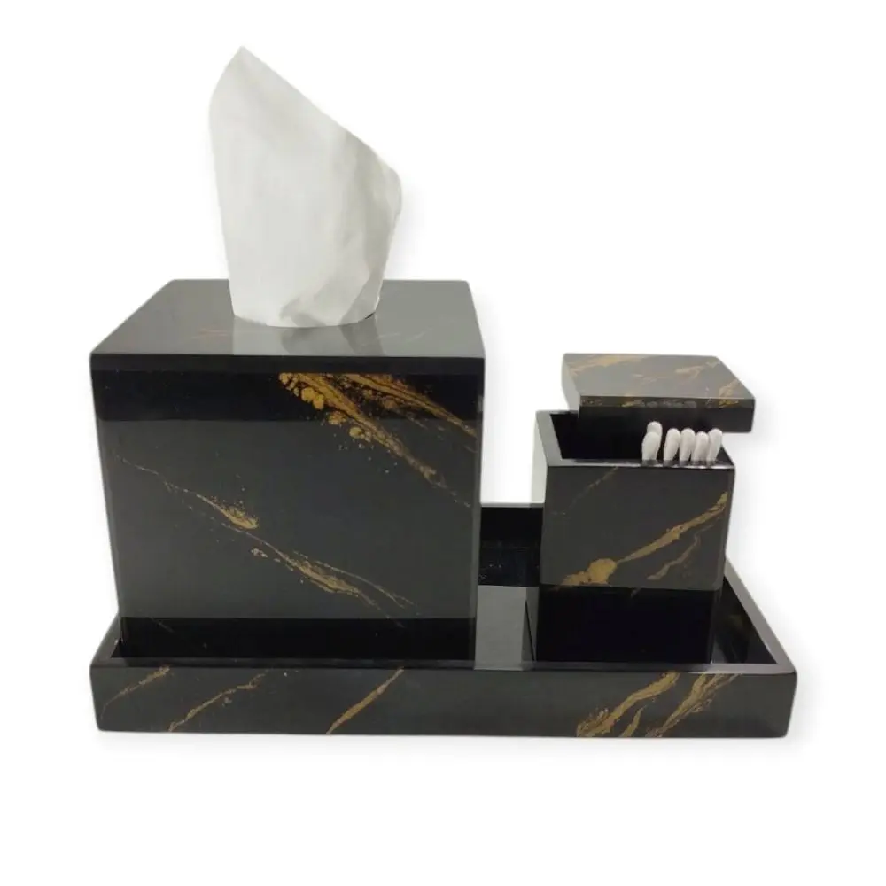 black gold veil bath accessories